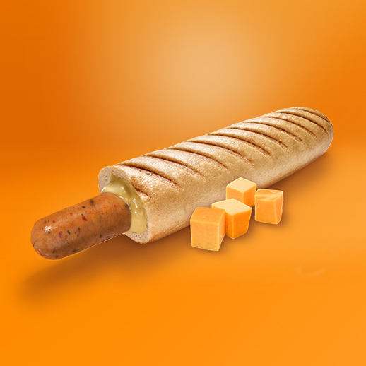 Hot Dog XXL s čedarovou klobásou