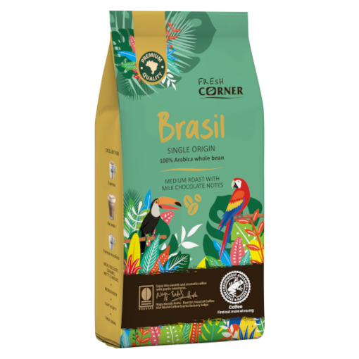 100% brazilská arabika (celá zrna)