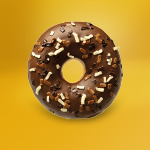 Donut s čokoládovou náplní