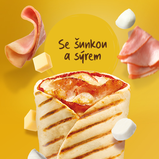 Pizza Wrap se šunkou a sýrem