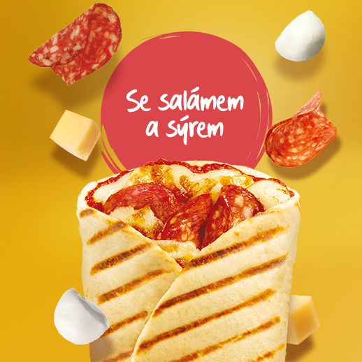 Pizza Wrap se salámem a sýrem