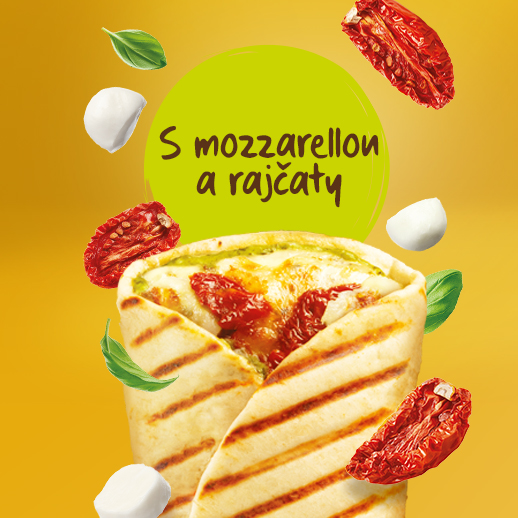 Pizza Wrap s mozzarellou a rajčaty